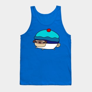 Blue Cupcake Pug Tank Top